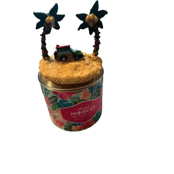 NIB Scott's Old Woody Christmas Candle Topper Palm Trees Lights Car 5" - Picture 3 of 3